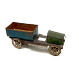 Antique Tin Toy Truck in Best Original Blue, Green (and Yellow) Paint