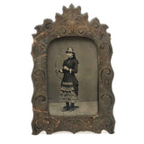 SOLD The Young Archeress! Wonderful 19th c. Tintype in Rare Standing Tintype Frame