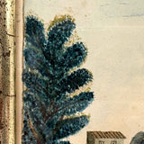 Charming and Naively Sophisticated Early-Mid 19th Century Fantasy Architecture Watercolor in Period Frame