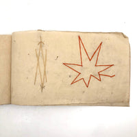 Charming 19th C. Japanese School Child's Semamori Embroidery Practice Booklet