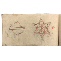 Charming 19th C. Japanese School Child's Semamori Embroidery Practice Booklet