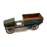 Antique Tin Toy Truck in Best Original Blue, Green (and Yellow) Paint