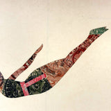 Diver in Flight, Vintage Stamp Art Collage