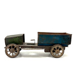 Antique Tin Toy Truck in Best Original Blue, Green (and Yellow) Paint