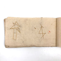 Charming 19th C. Japanese School Child's Semamori Embroidery Practice Booklet