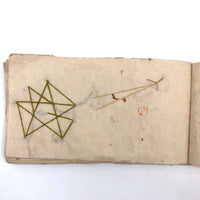 Charming 19th C. Japanese School Child's Semamori Embroidery Practice Booklet