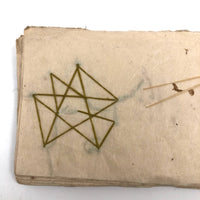 Charming 19th C. Japanese School Child's Semamori Embroidery Practice Booklet