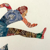 Hurdler Mid Hurdle, Vintage Stamp Art Postcard