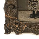 SOLD The Young Archeress! Wonderful 19th c. Tintype in Rare Standing Tintype Frame