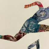 Hurdler Mid Hurdle, Vintage Stamp Art Postcard