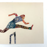 Hurdler Mid Hurdle, Vintage Stamp Art Postcard