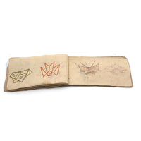 Charming 19th C. Japanese School Child's Semamori Embroidery Practice Booklet