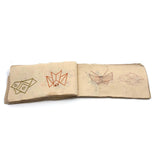 Charming 19th C. Japanese School Child's Semamori Embroidery Practice Booklet