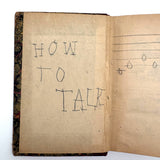 How to Talk (Or Primary Lessons in the English Language), 1882, With Excellent Endpapers and Energetic Hand-coloring