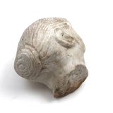 Soulful, Beautiful Marble Carved Woman's Head with Bun