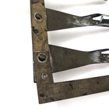 Brass and Wood 5 Line Chalk Drawing Tool (for Penmanship and Music) with Blue Chalk