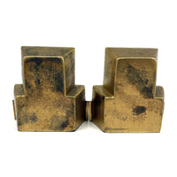 Nostalgia Inducing 1980s Golden Cast Metal Computer Bookends