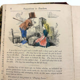 How to Talk (Or Primary Lessons in the English Language), 1882, With Excellent Endpapers and Energetic Hand-coloring