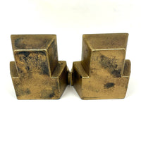 Nostalgia Inducing 1980s Golden Cast Metal Computer Bookends