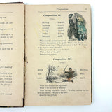 How to Talk (Or Primary Lessons in the English Language), 1882, With Excellent Endpapers and Energetic Hand-coloring