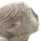 Soulful, Beautiful Marble Carved Woman's Head with Bun