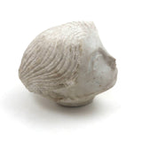 Soulful, Beautiful Marble Carved Woman's Head with Bun