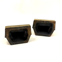 Nostalgia Inducing 1980s Golden Cast Metal Computer Bookends