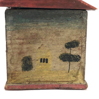 Beautiful 19th C. Folk Art Painted Miniature Dome Top Chest