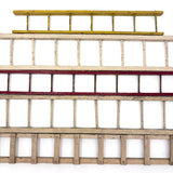 Set of Five Antique Schoenhut Circus Ladders, Red and Yellow and Whites