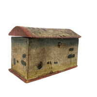 Beautiful 19th C. Folk Art Painted Miniature Dome Top Chest