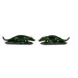 Excellent Pair of Old Hand-painted Cast Lead Crocodiles!