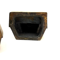 Nostalgia Inducing 1980s Golden Cast Metal Computer Bookends