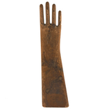 Freestanding Old Wooden Glove Mold with Especially Nice Form and Patina, Dated 1940
