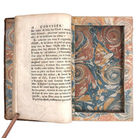 L'Odyssee d'Homere, 1785, French Secret Compartment Book Box with Gorgeous Marbled Paper