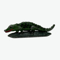 Excellent Pair of Old Hand-painted Cast Lead Crocodiles!
