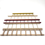 Set of Five Antique Schoenhut Circus Ladders, Red and Yellow and Whites