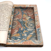 L'Odyssee d'Homere, 1785, French Secret Compartment Book Box with Gorgeous Marbled Paper