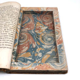 L'Odyssee d'Homere, 1785, French Secret Compartment Book Box with Gorgeous Marbled Paper