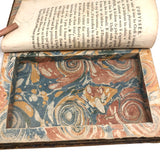 L'Odyssee d'Homere, 1785, French Secret Compartment Book Box with Gorgeous Marbled Paper