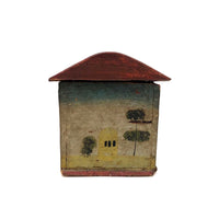 Beautiful 19th C. Folk Art Painted Miniature Dome Top Chest