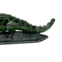 Excellent Pair of Old Hand-painted Cast Lead Crocodiles!