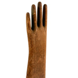 Freestanding Old Wooden Glove Mold with Especially Nice Form and Patina, Dated 1940