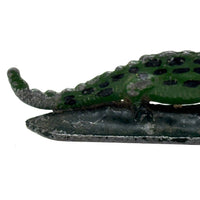 Excellent Pair of Old Hand-painted Cast Lead Crocodiles!