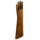 Freestanding Old Wooden Glove Mold with Especially Nice Form and Patina, Dated 1940