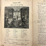 How to Talk (Or Primary Lessons in the English Language), 1882, With Excellent Endpapers and Energetic Hand-coloring