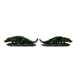Excellent Pair of Old Hand-painted Cast Lead Crocodiles!