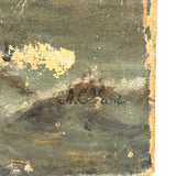 Atmospheric (and Much Weathered) Antique Oil on Canvas Seascape