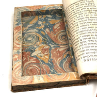 L'Odyssee d'Homere, 1785, French Secret Compartment Book Box with Gorgeous Marbled Paper