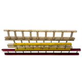 Set of Five Antique Schoenhut Circus Ladders, Red and Yellow and Whites