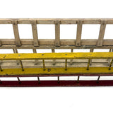 Set of Five Antique Schoenhut Circus Ladders, Red and Yellow and Whites